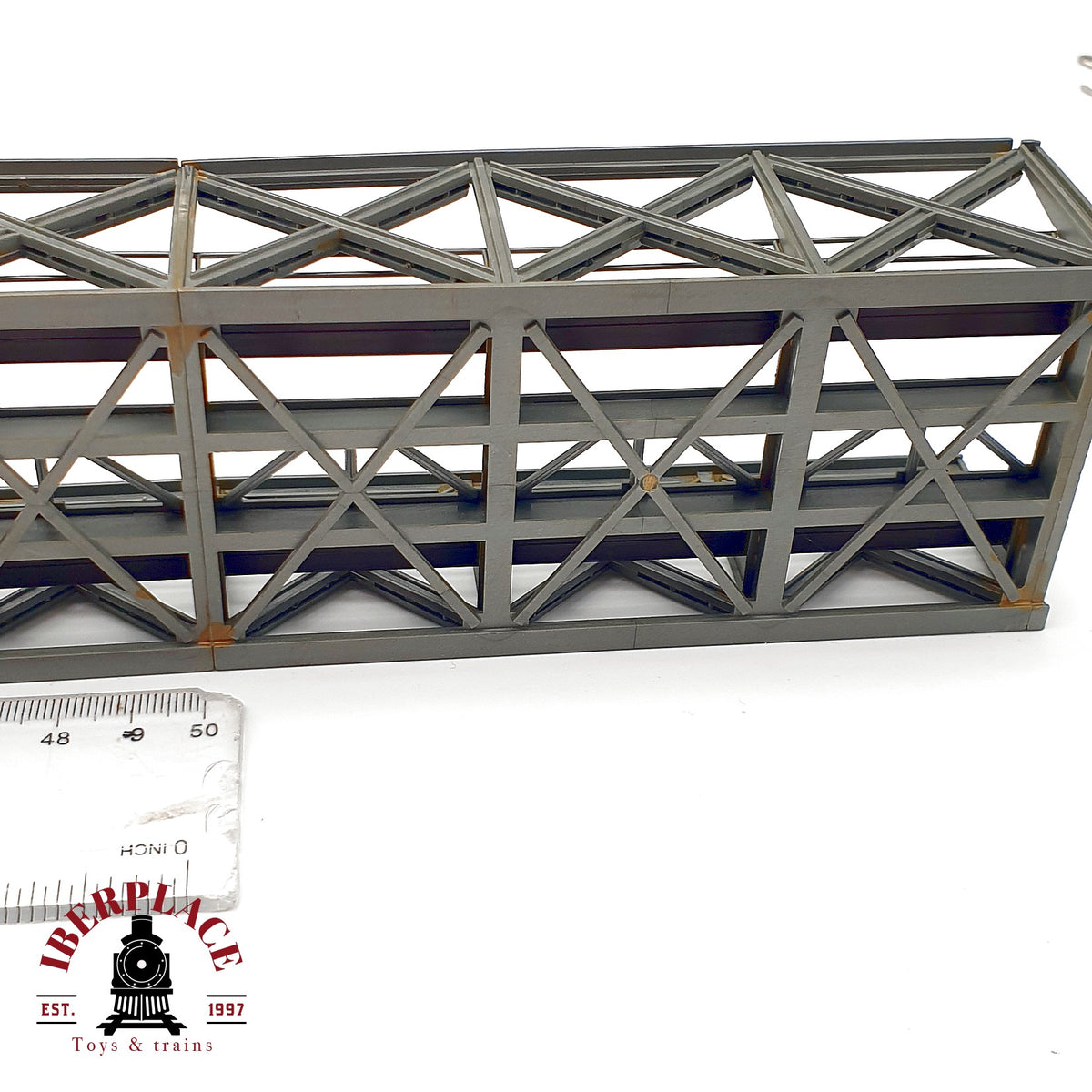 ♻️ 🚂 Puente reticulado de celosia en celosia para maqueta trenes Escala H0 1:87