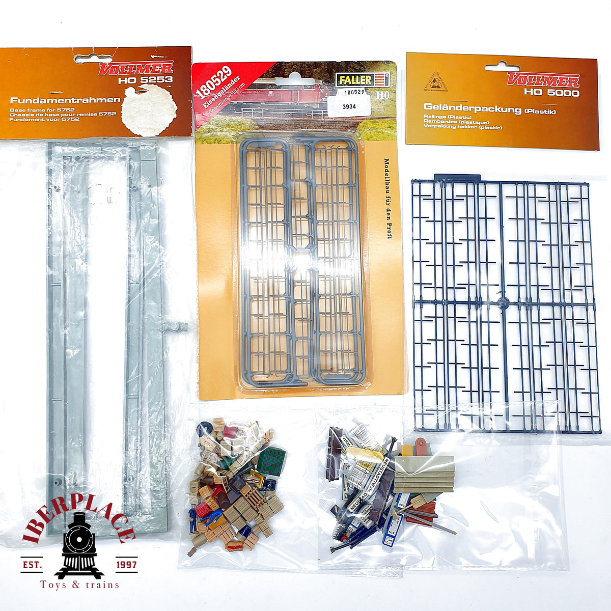 ♻️ 🚂 Faller Vollmer Lote Accesorios barandillas Chasis base para cobertizo Escala H0 1:87