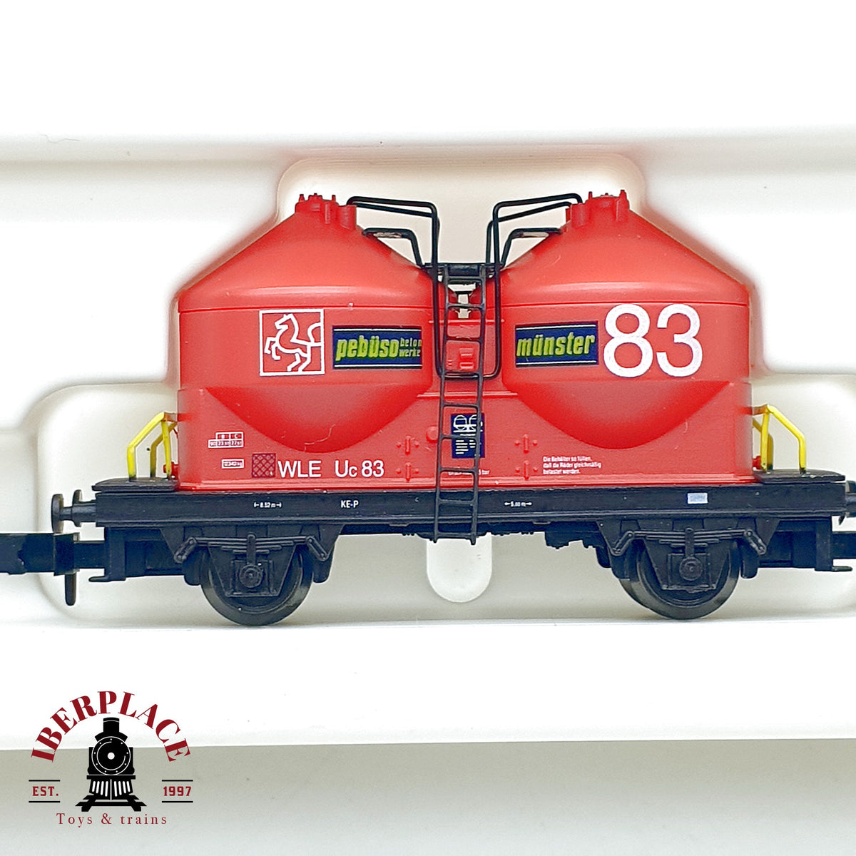 ♻️ Arnold 2x 0254 0255 Lote 4 vagones silo cemento WLE + Locomotora diesel escala N 1:160