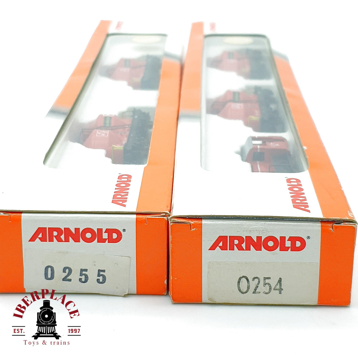♻️ Arnold 2x 0254 0255 Lote 4 vagones silo cemento WLE + Locomotora diesel escala N 1:160