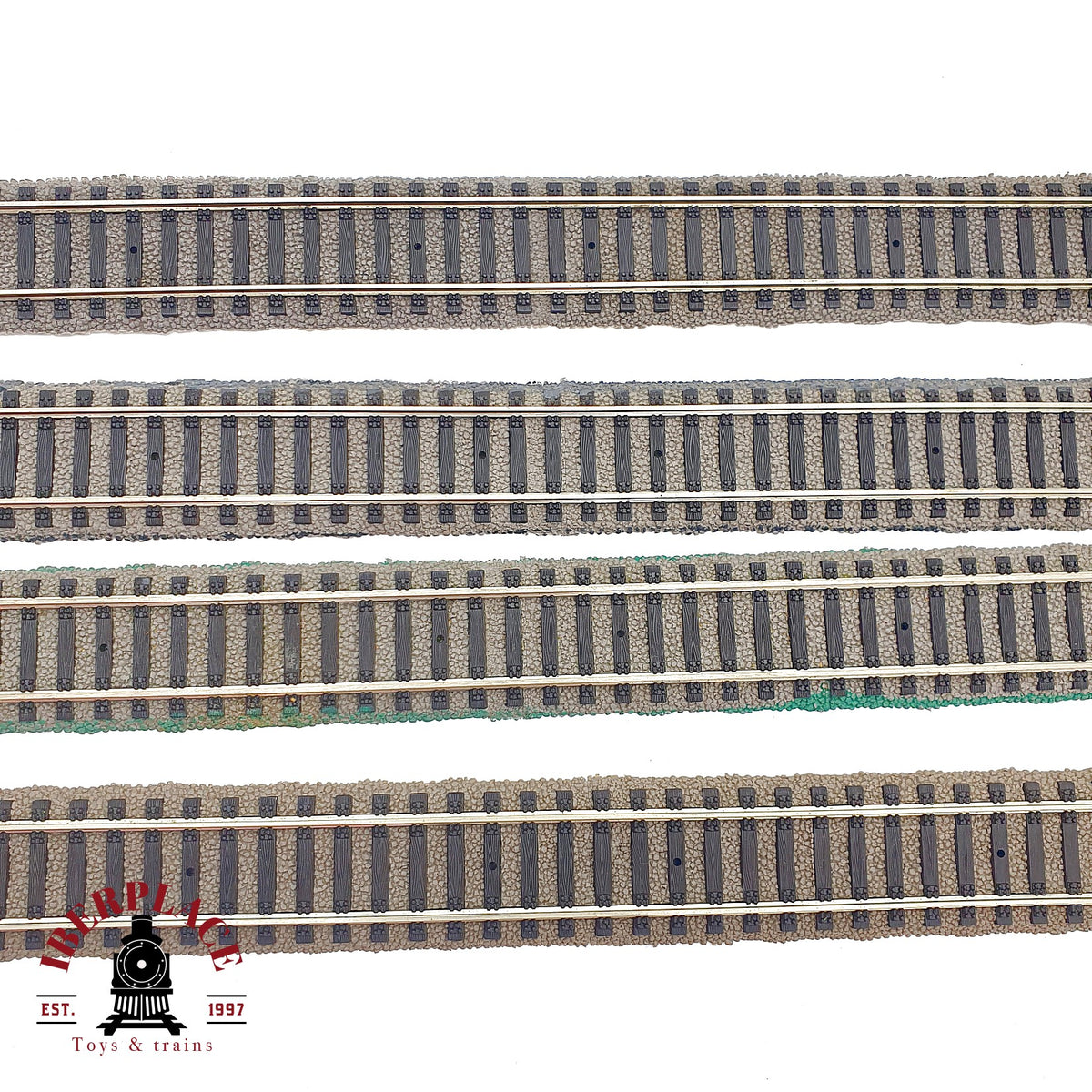 ♻️ 4x Fleischmann 6106 Via Flexible 800mm Profi-Gleis Balasto 🟢 GRADE A + 🟡 GRADE B Escala H0 1:87