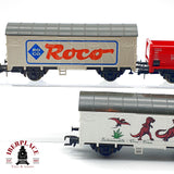 ♻️  Roco 3x  vagones mercancias Sachsenmodelle Dino-Train Roco Cargo DB Escala H0 1:87