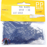 ♻️ 🚂 Peter Post 0802 Clavos para vias H0 700 Nagel + Topes de via Prellbock Escala H0 1:87