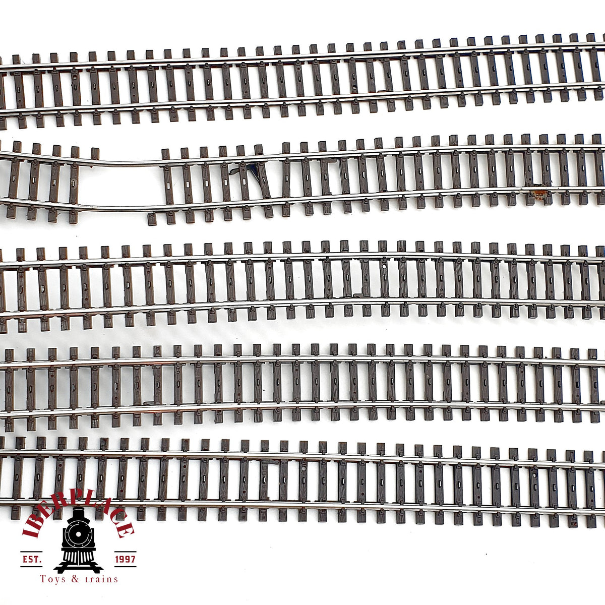 ♻️  Märklin 2205 5x vias flexibles Flexgleis via K 🔴 GRADE C Escala H0 1:87