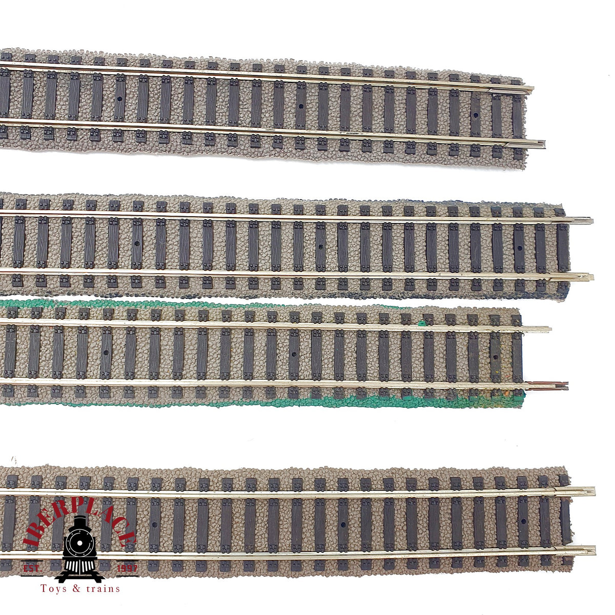 ♻️ 4x Fleischmann 6106 Via Flexible 800mm Profi-Gleis Balasto 🟢 GRADE A + 🟡 GRADE B Escala H0 1:87