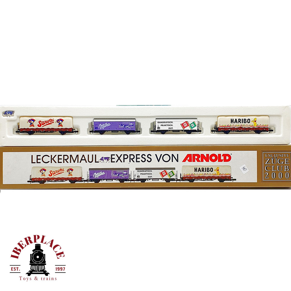 ♻️ Arnold 0238 Set 4 vagones Leckermaul Express Milka Haribo escala N 1:160