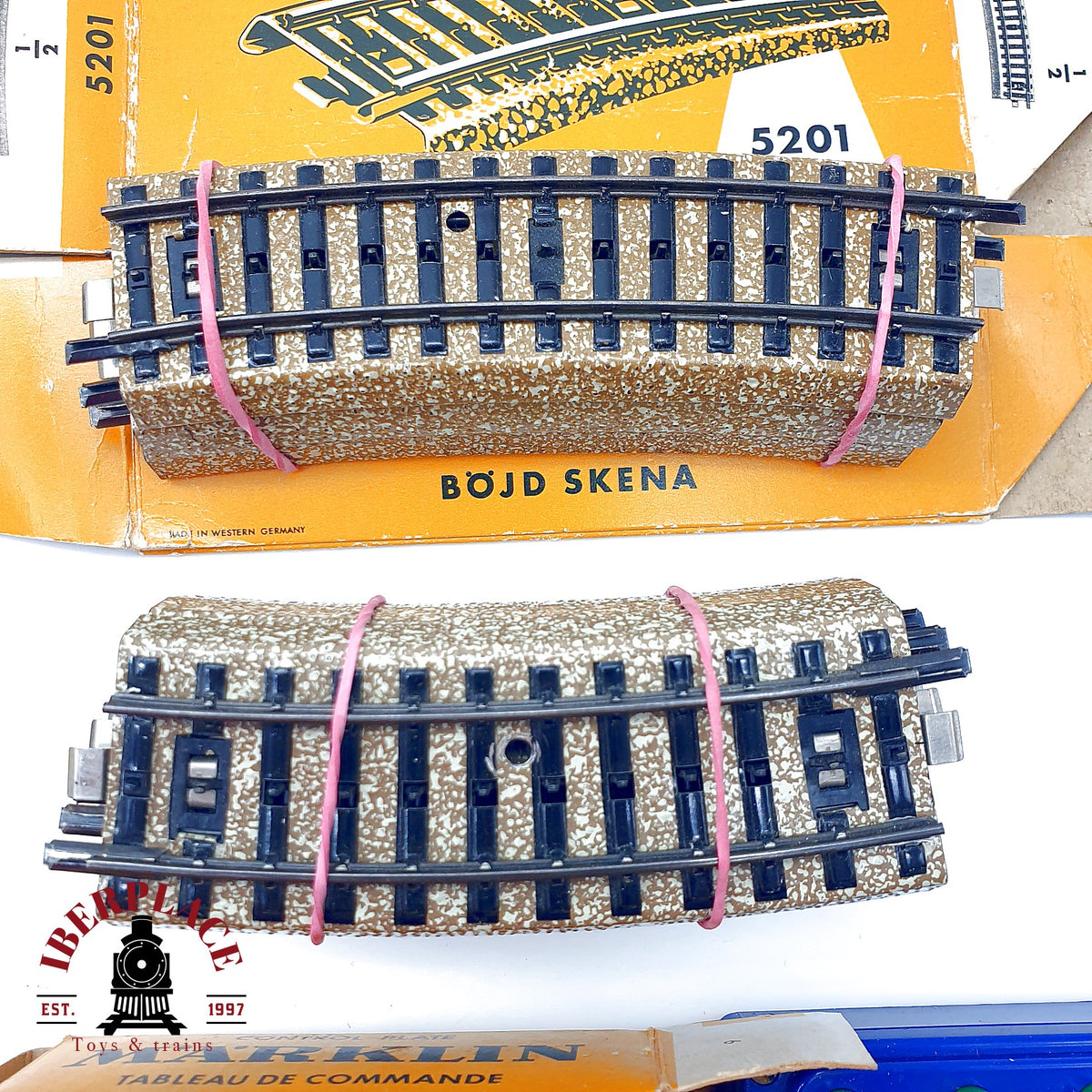 ♻️ ✨ Märklin 17x vías curvas 5103 5201 sistema M 5103 5201 pupitres mando Escala H0 1:87