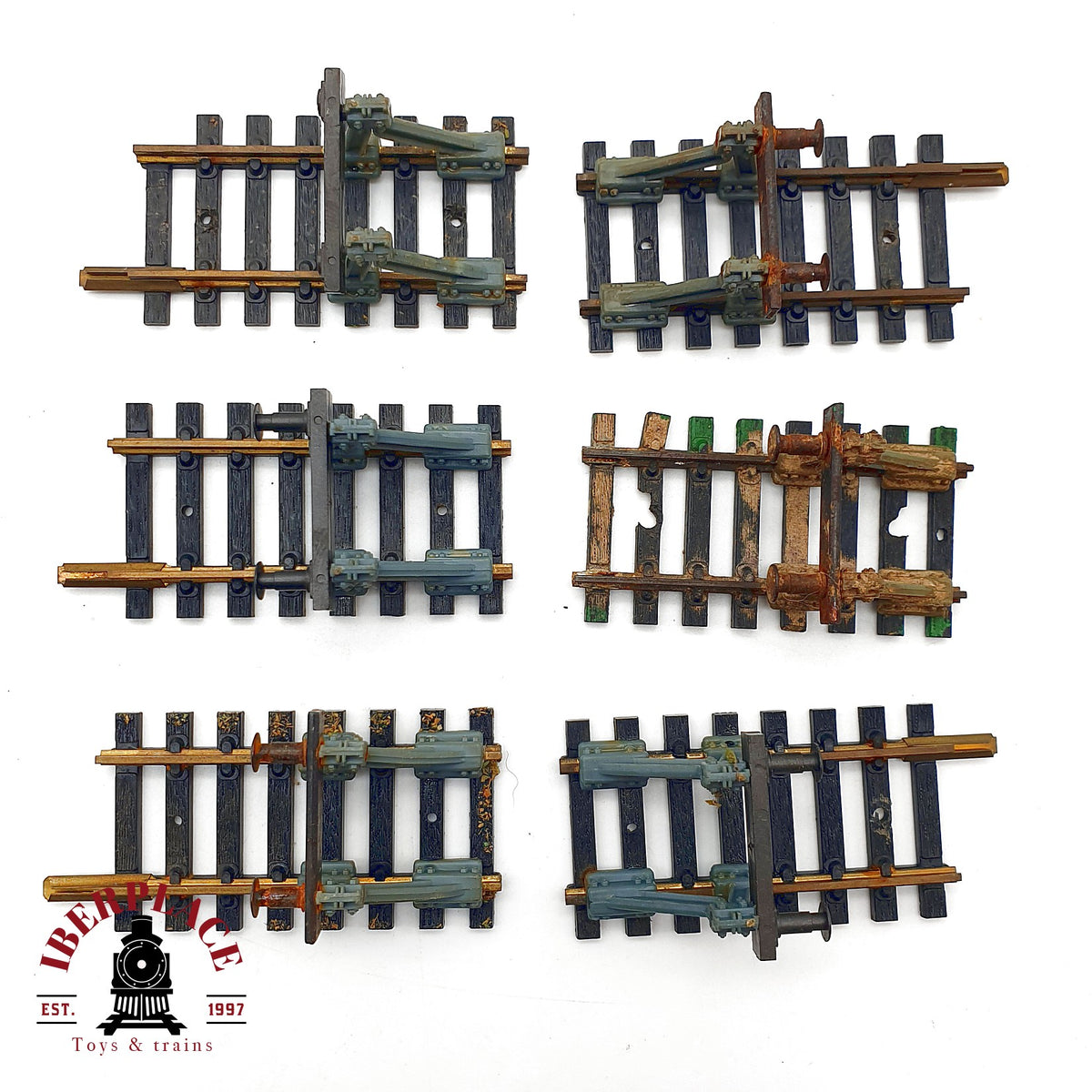 ♻️  Fleischmann 6x Tope de vias  🔴 GRADE C  Escala H0 1:87