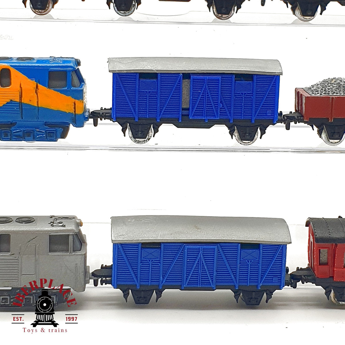 ♻️ 🚂 Extra Things Lote trenes hierro fundido para decoración compatibles vías N años 80 - N escala 1:160