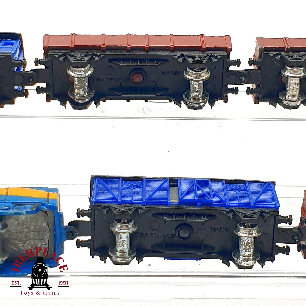 ♻️ 🚂 Extra Things Lote trenes hierro fundido para decoración compatibles vías N años 80 - N escala 1:160