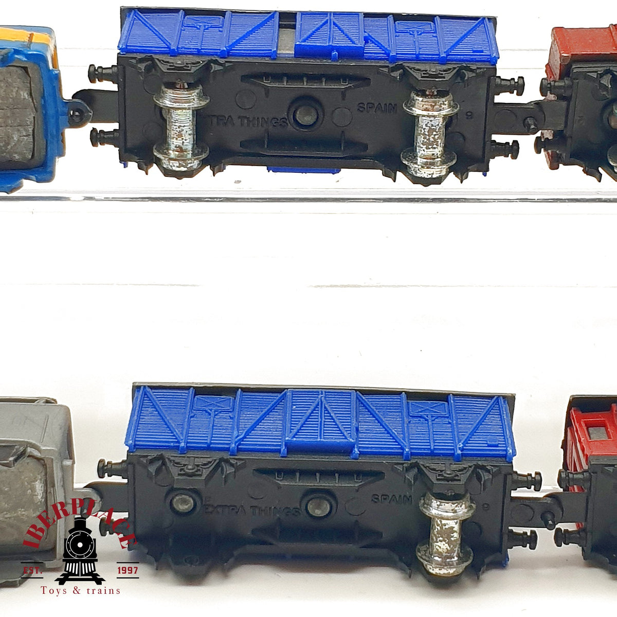 ♻️ 🚂 Extra Things Lote trenes hierro fundido para decoración compatibles vías N años 80 - N escala 1:160