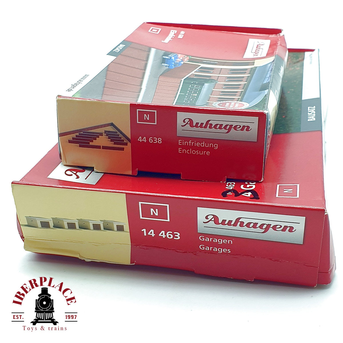 ♻️ 🚂 Auhagen 2x kits garajes 14463 y cerramiento 44638 N escala 1:160
