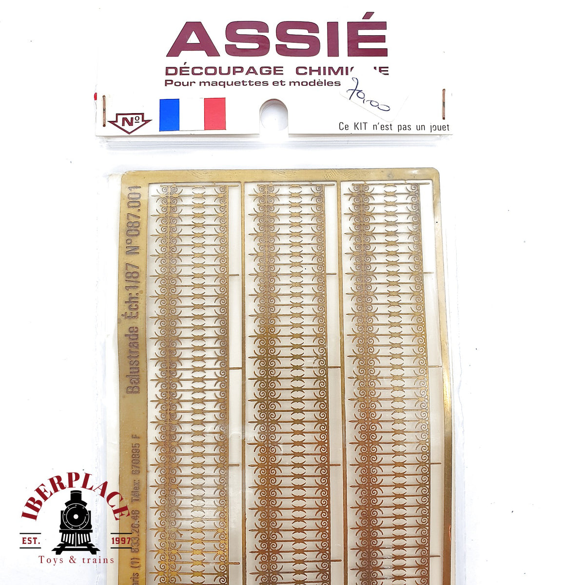 ♻️ Assié 087.001 Balustrade Valla Metal Fotograbado Messing Escala H0 1:87