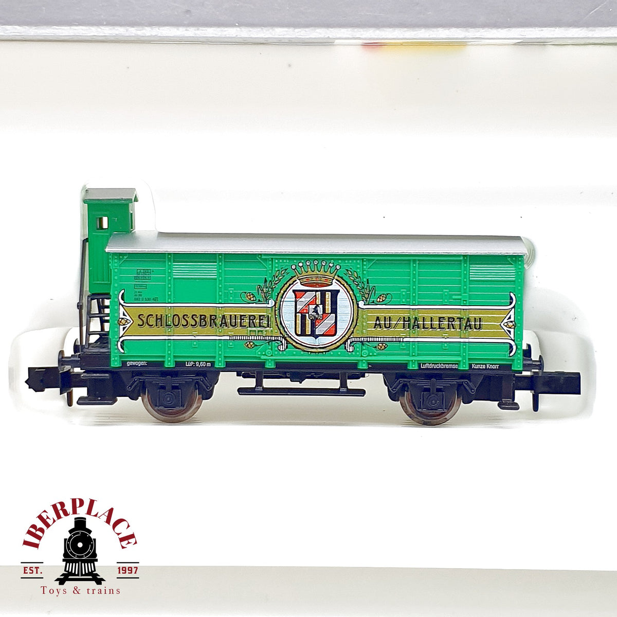 ♻️ Arnold 0238  Set 3 vagones cerveceros Holledau-Zug DB  escala N 1:160
