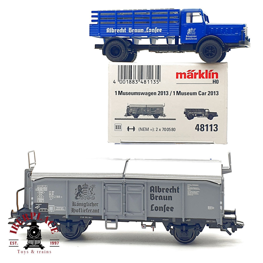 Wagen, Verpackung und Büssing-Lkw – dokumentiertes Iberplace-Exemplar.