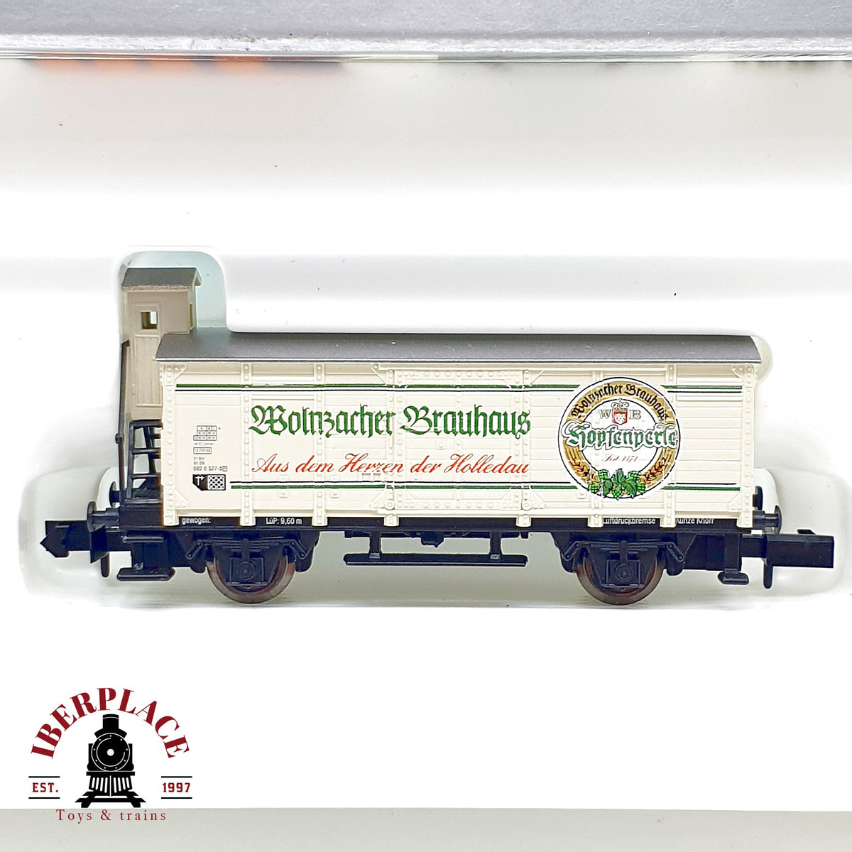 ♻️ Arnold 0238  Set 3 vagones cerveceros Holledau-Zug DB  escala N 1:160