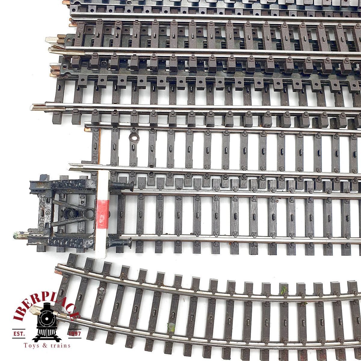♻️ Märklin 15x vias rectas y curvas tope de vias sistema K 🟡 GRADE B  Escala H0 1:87