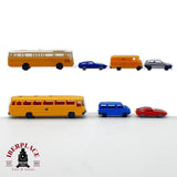 ♻️ 🚂 WIKING Fleischmann 7x Vehiculos autobuses Post VW Golf Porsche furgoneta DB Escala N 1:160