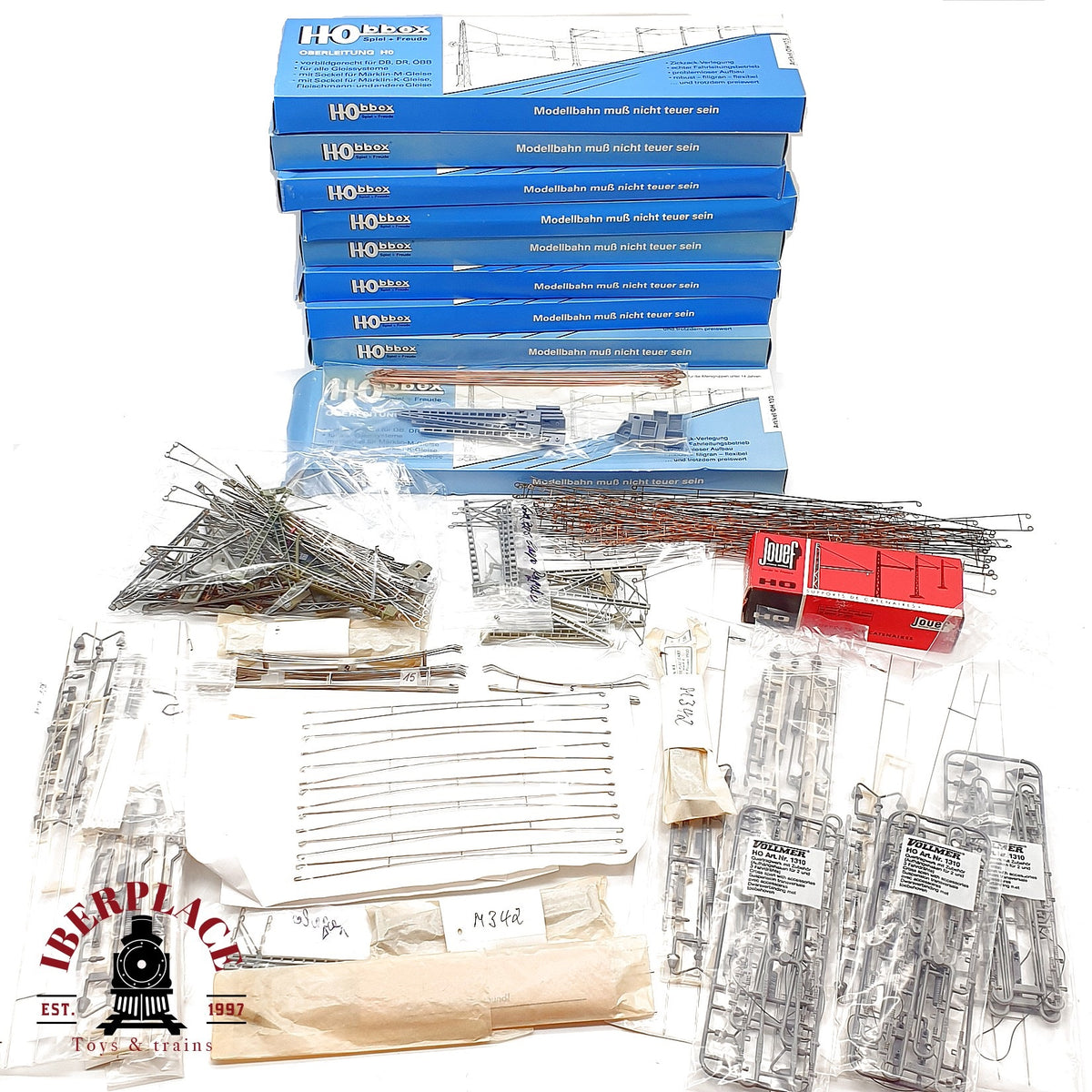 ♻️ ✨ Vollmer HOBbox Jouef Gran lote catenaria postes hilos de contacto Escala H0 1:87
