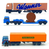 ♻️ 🚂 WIKING 3x Camiones Mercedes Benz Manner Trans Europa Kabeltrommel Escala N 1:160