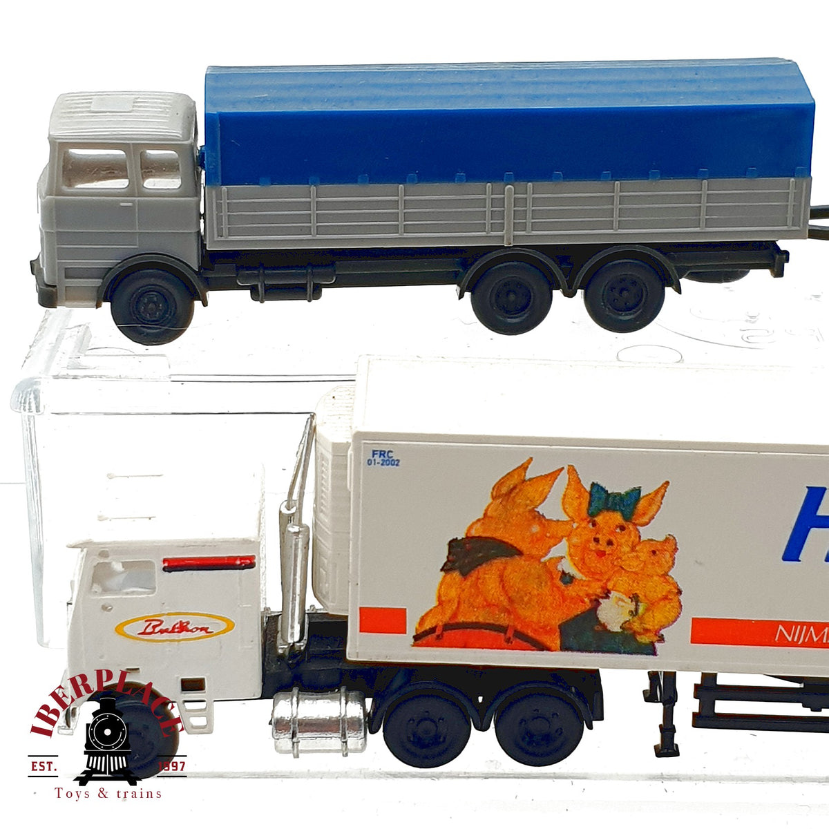 ♻️ 🚂 WIKING Roco 3x Camiones LKW Hilckmann Vleesindustrie Anhänger Escala N 1:160