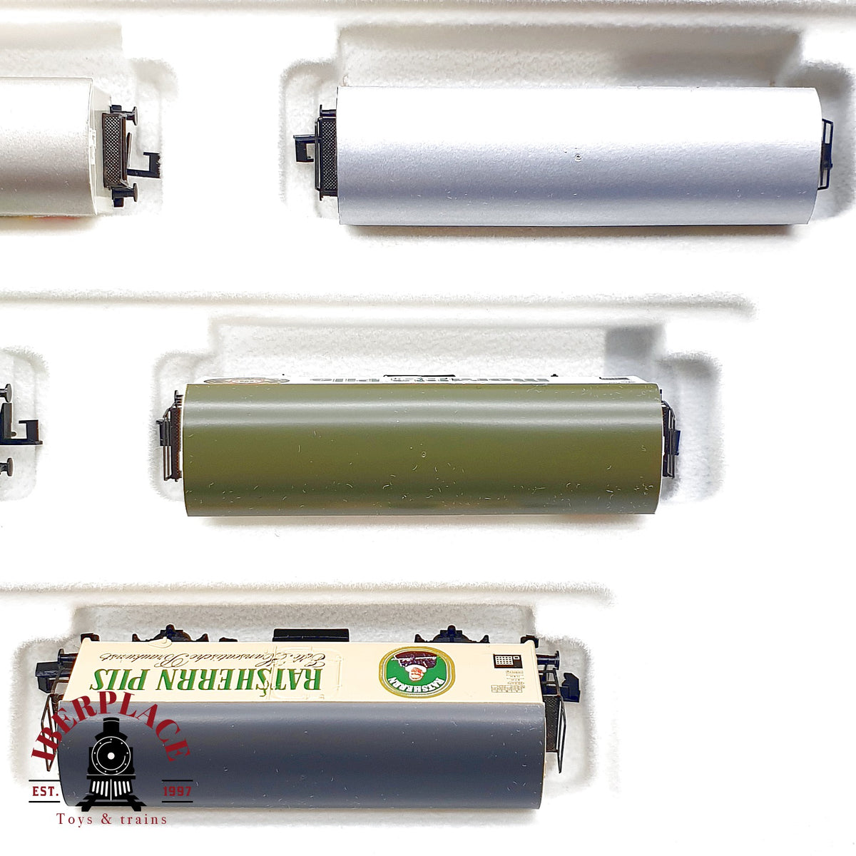 ♻️ Arnold Set 6 vagones cerveceros Norddeutsche Bierwagen DB escala N 1:160