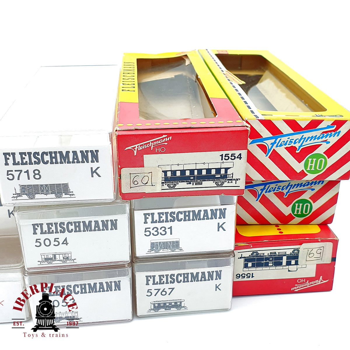 ♻️  Fleischmann Gran Lote Cajas Vacias Metacrilato y Carton Leerverpackung OVP Escala H0 1:87