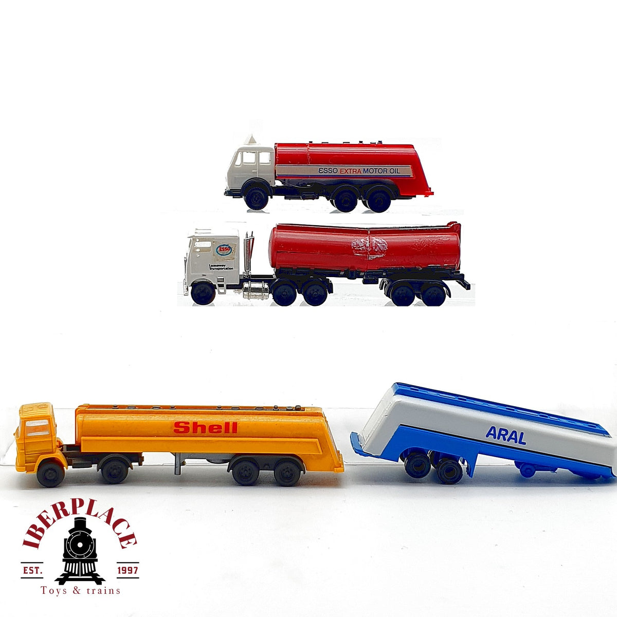 ♻️ 🚂 WIKING lote Camiones Cisterna LKW Tanksattelzug Esso Shell Aral Escala N 1:160