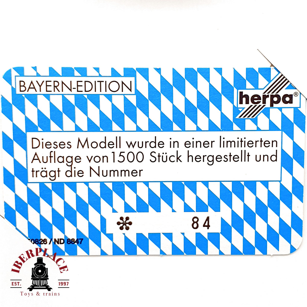 ♻️✨ Herpa camion semirremolque Bayern Edition Munchen Nº84 LTD 1500 H0 1:87