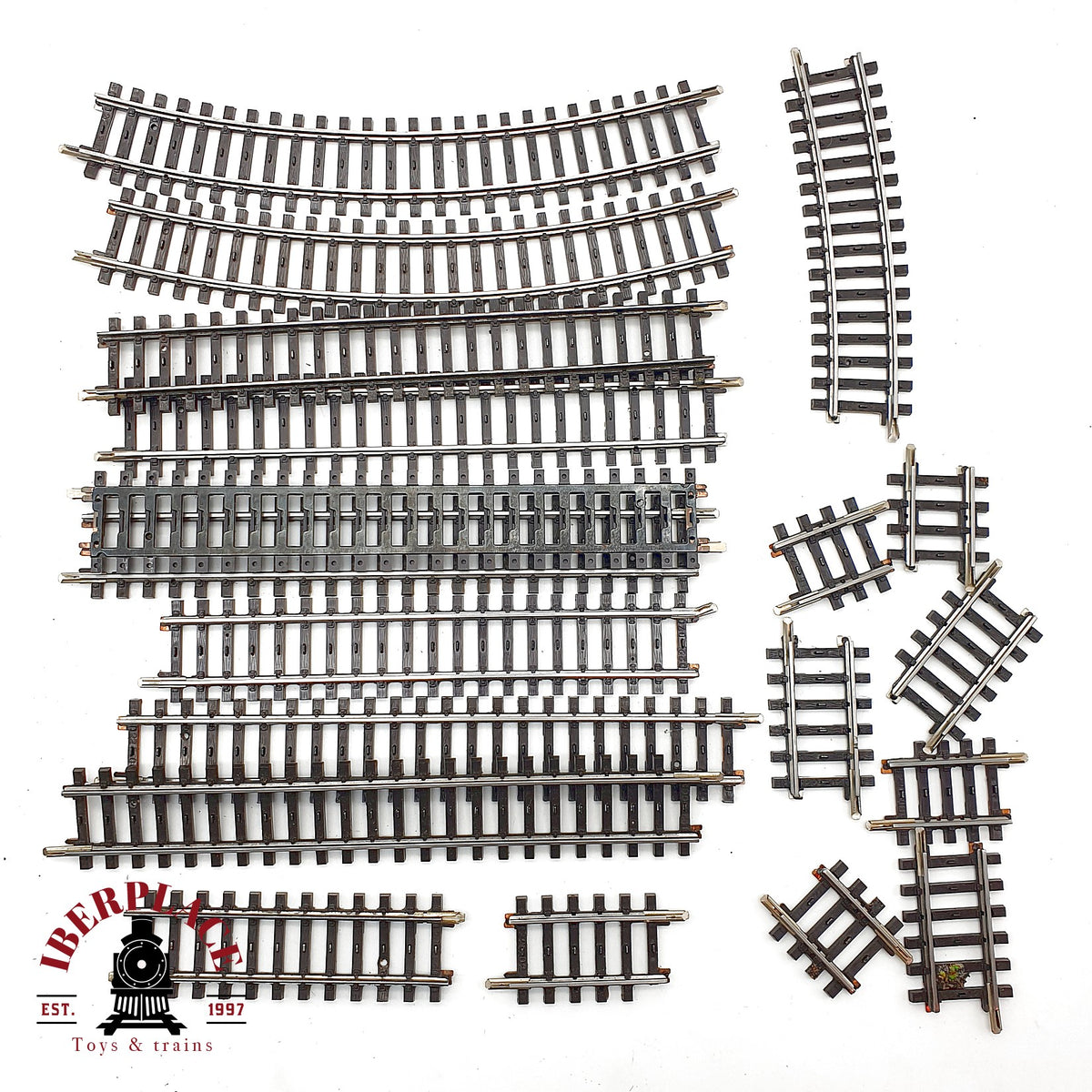 ♻️ Märklin 19x 2200 2221 2202 2233 vias rectas y curvas sistema K 🟡 GRADE B  Escala H0 1:87