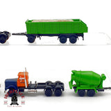 ♻️ 🚂 3x Camiones LKW US Truck Hormigonera Remolque ObrasEscala N 1:160