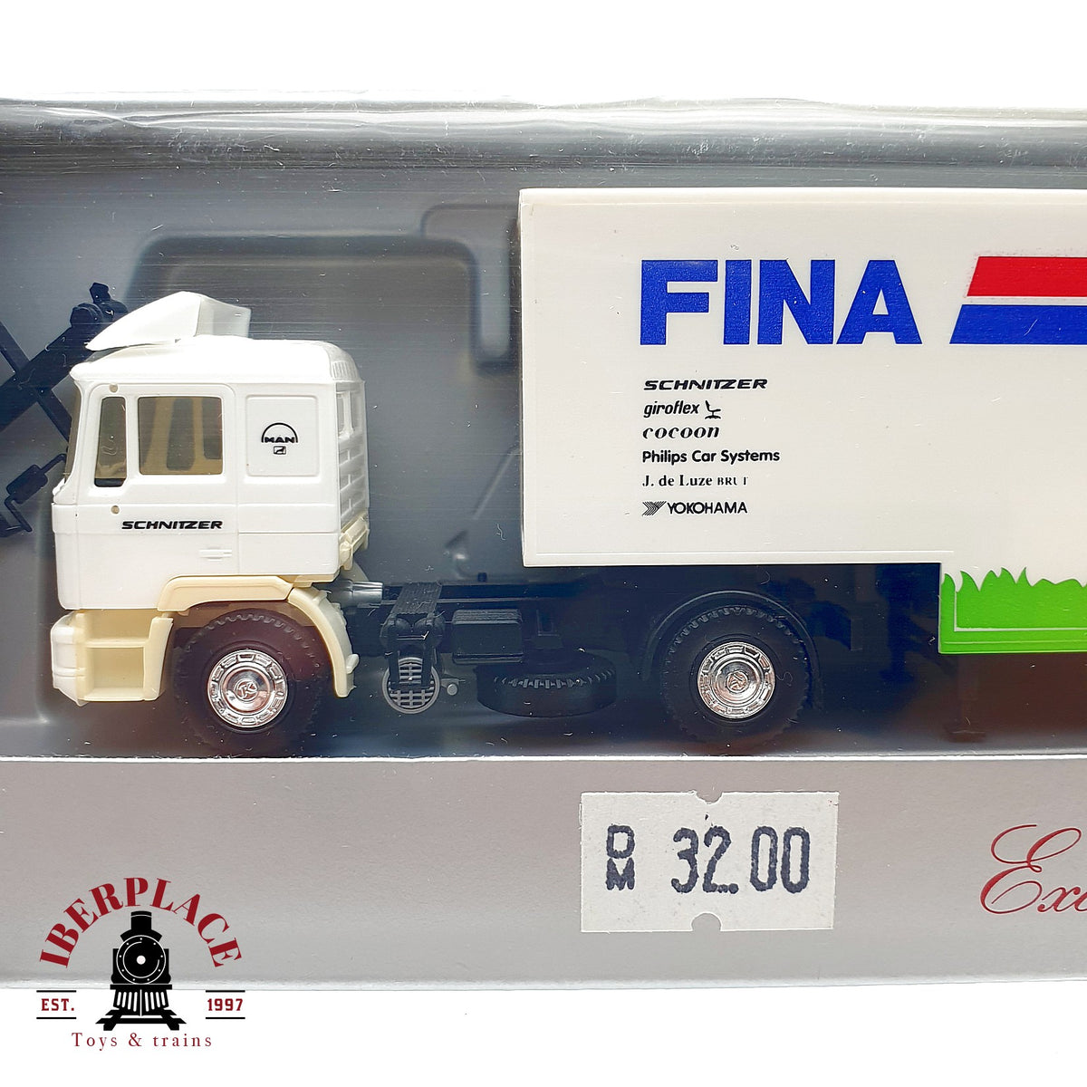 ♻️✨ Herpa camion MAN semirremolque FINA Schnitzer BMW Belgium Escala H0 1:87