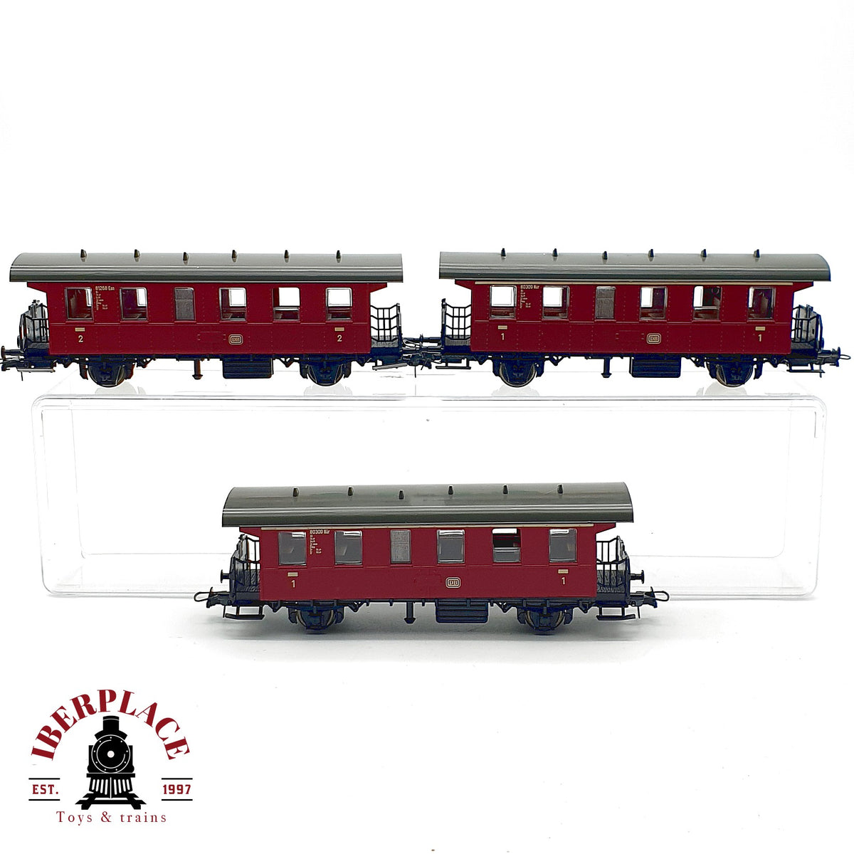♻️  Roco 3x vagones pasajeros Donnersbüchse DB Ep III 1ª y 2ª clase Escala H0 1:87