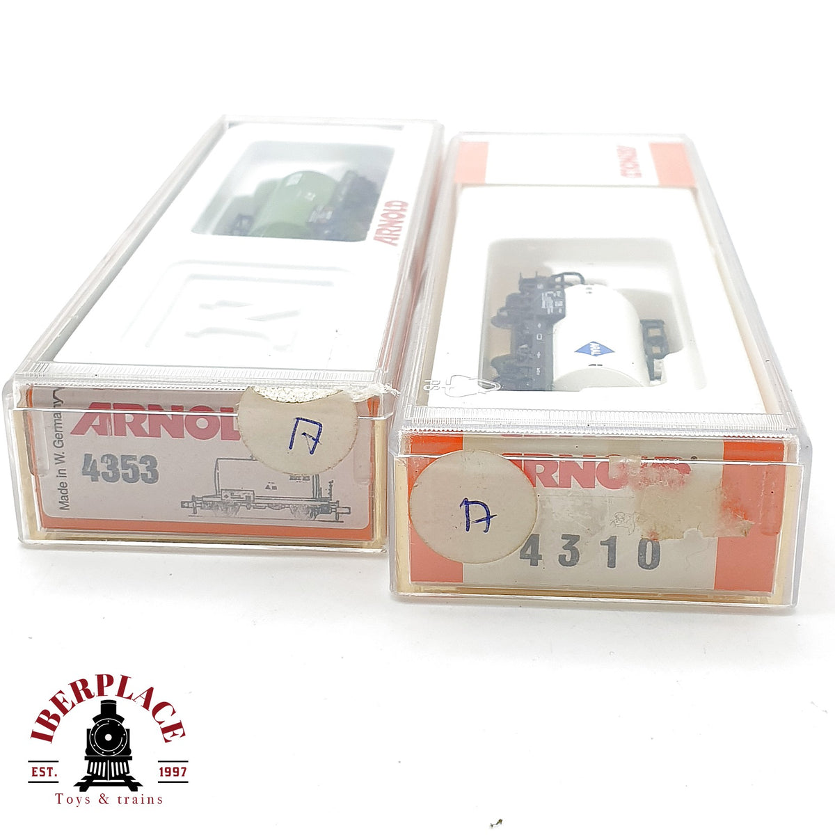 ♻️ Arnold 4310 4353 Lote 2 vagones cisterna BfB + Aral DB escala N 1:160