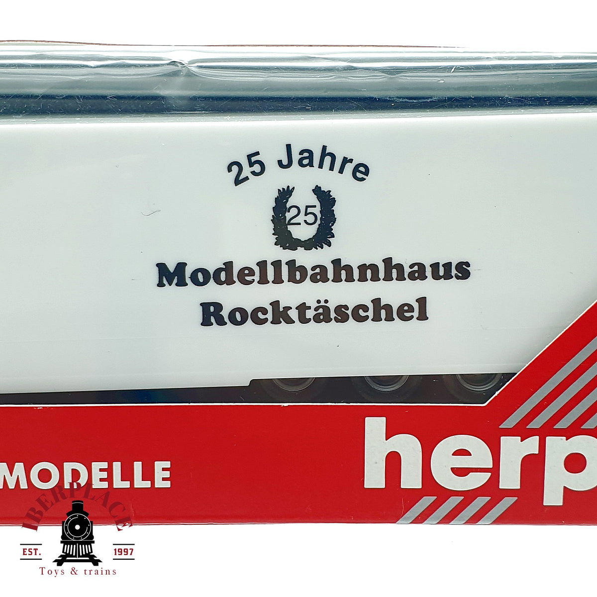 ♻️ ✨ Herpa semirremolque Modellbahnhaus Rocktaschel 25 Jahre Escala H0 1:87