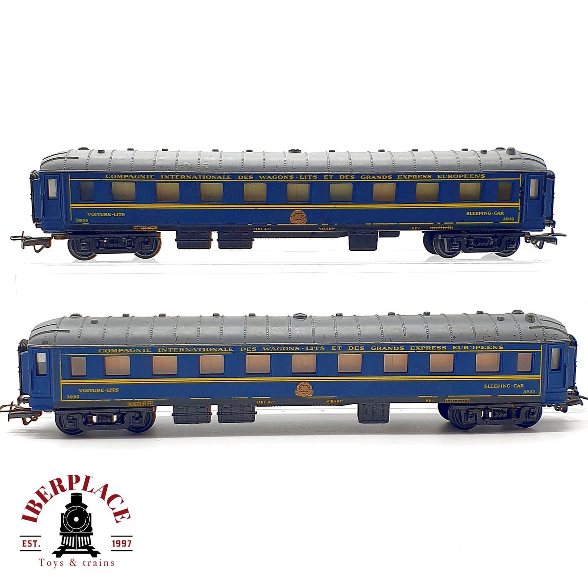 ♻️🚂 Jouef 2x vagones cama CIWL Voiture Lits Oriente Express DC Escala H0 1:87