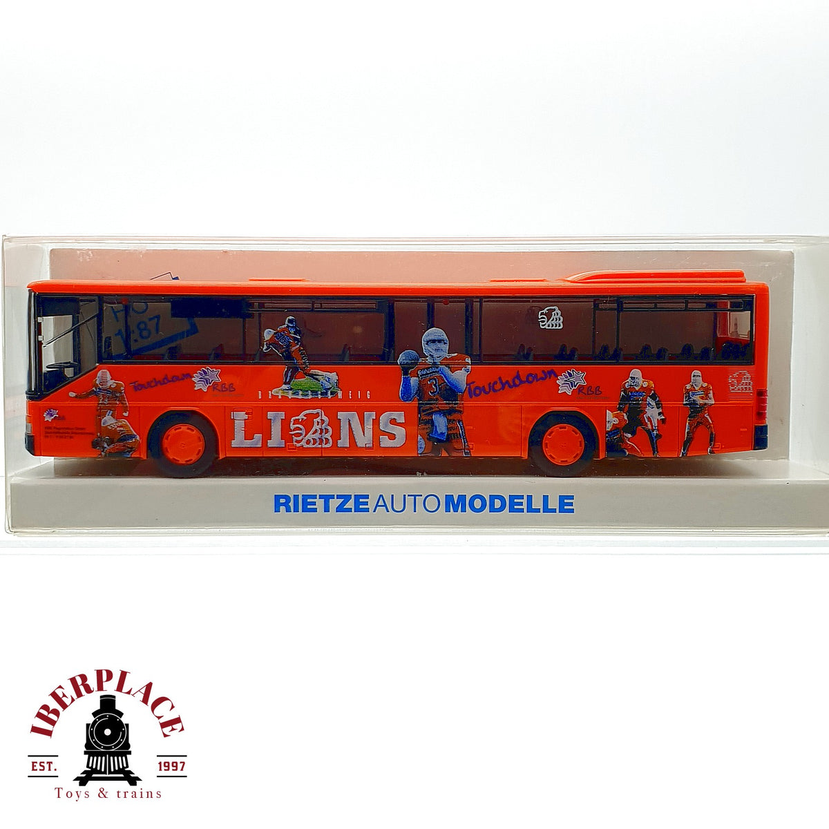 ♻️✨ Rietze autobus Setra S 315 NF Lions Touchdown RBB Escala H0 1:87