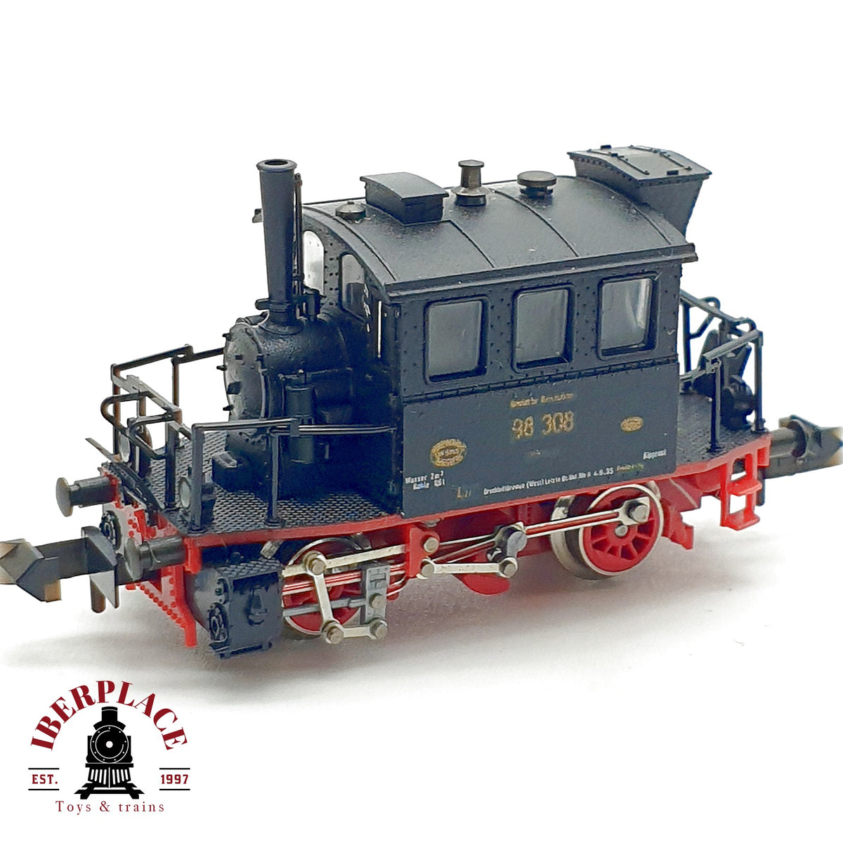♻️ Minitrix 12015 locomotora vapor BR 98 308 Glaskasten DB Ep III escala N 1:160