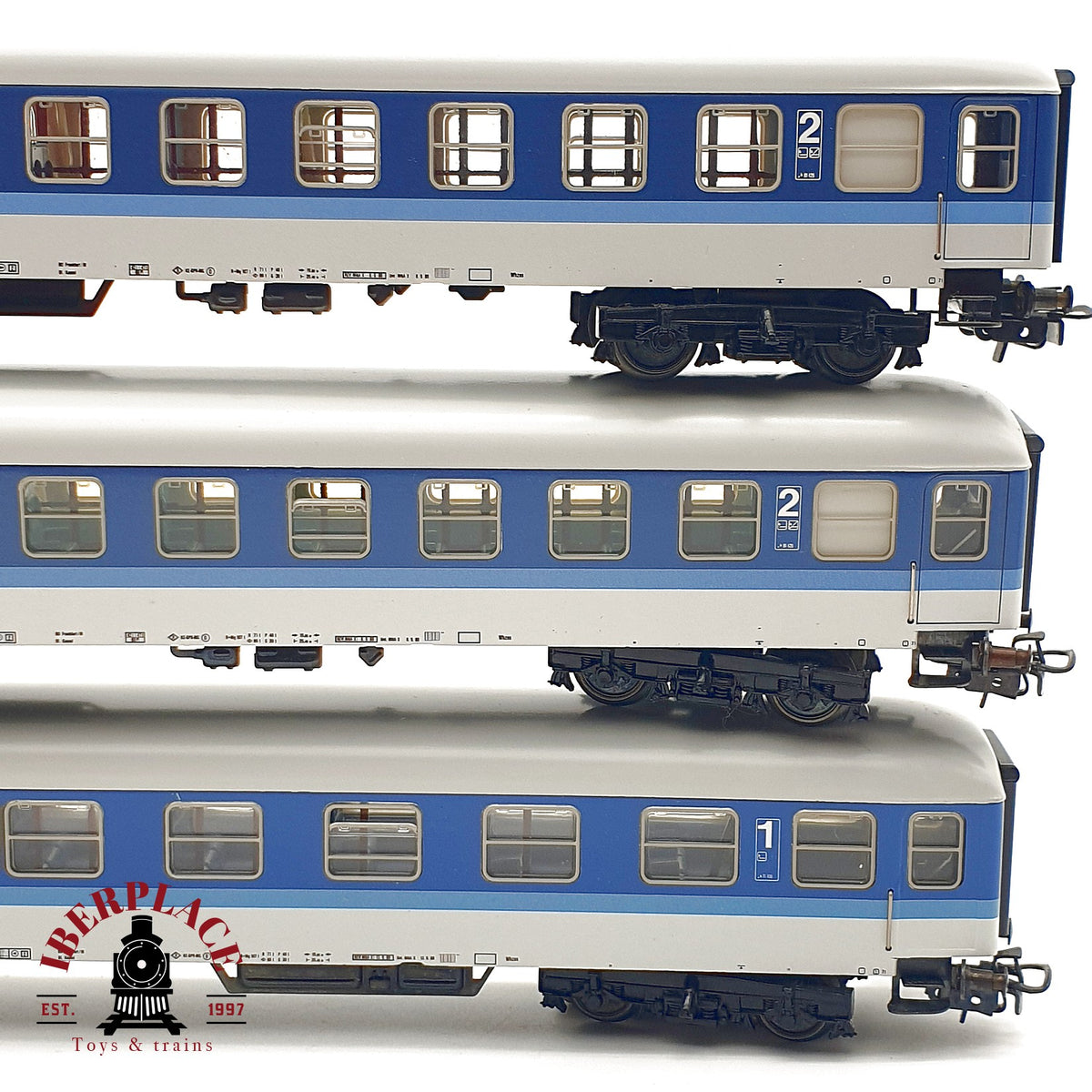 ♻️✨ Märklin Set 3x vagones InterRegio DB 4027 4032 1a 2a clase Chapa Escala H0 1:87