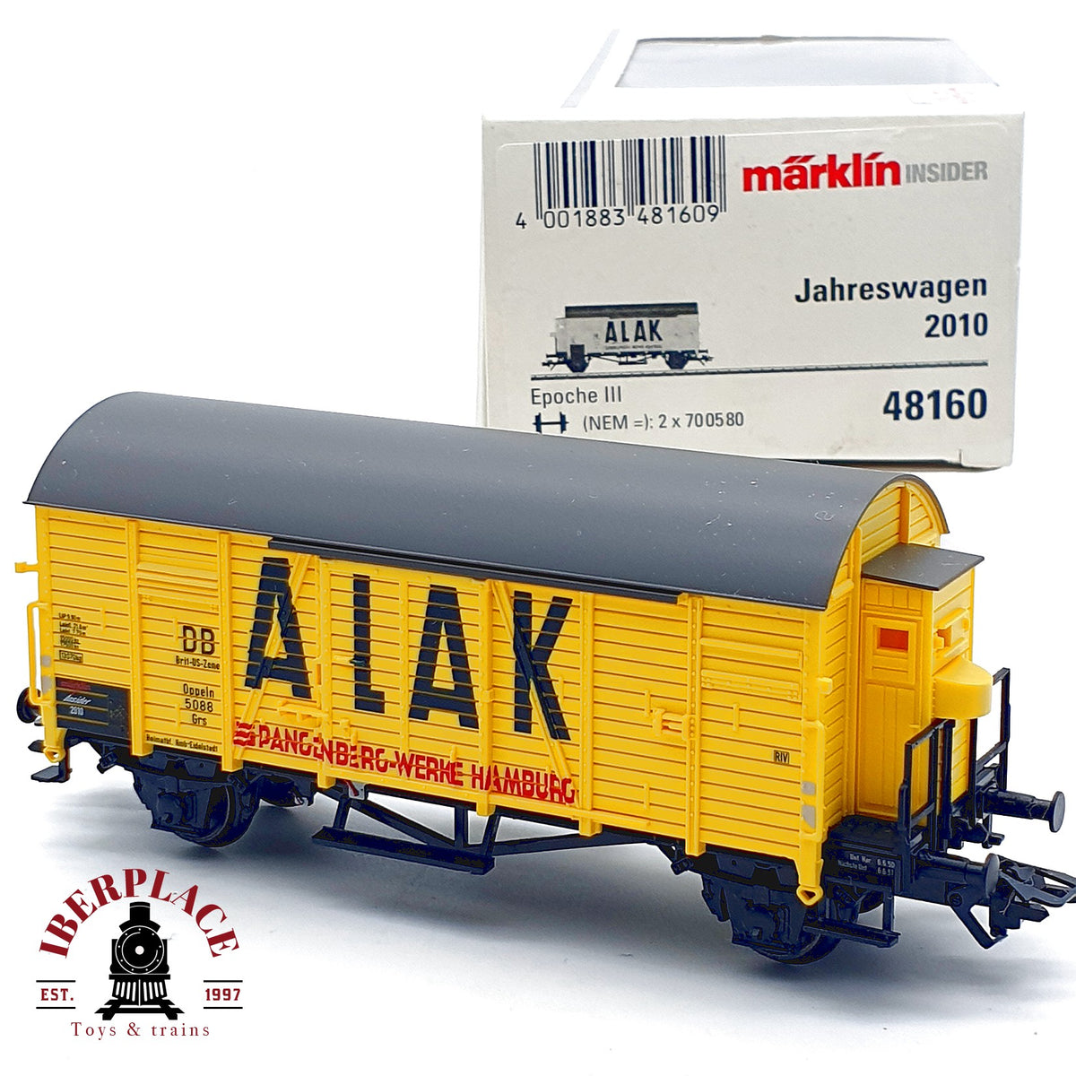 ♻️✨ Marklin 48160 Insider Jahreswagen 2010 ALAK vagón cerrado DB Ep III Escala H0 1:87
