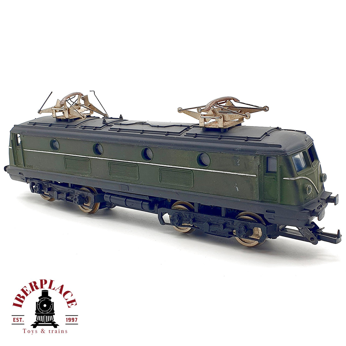 ♻️🧩 Lima locomotora eléctrica verde para repuestos o reparar Escala H0 1:87