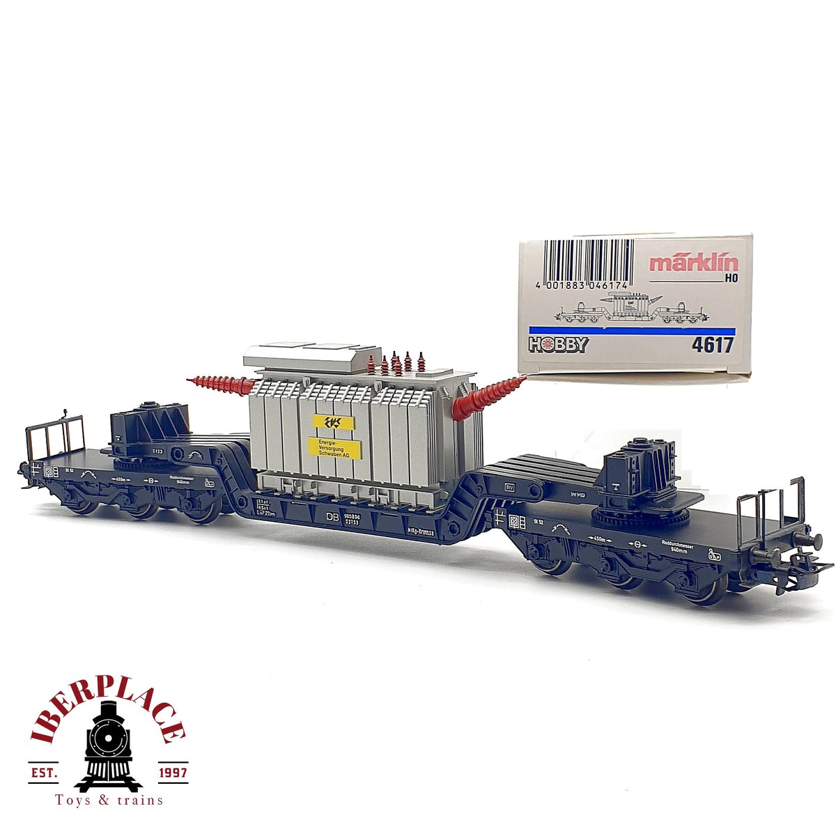 ♻️✨ Märklin 4617 Vagón transporte pesado transformador EWS DB Ep IV AC Escala H0 1:87