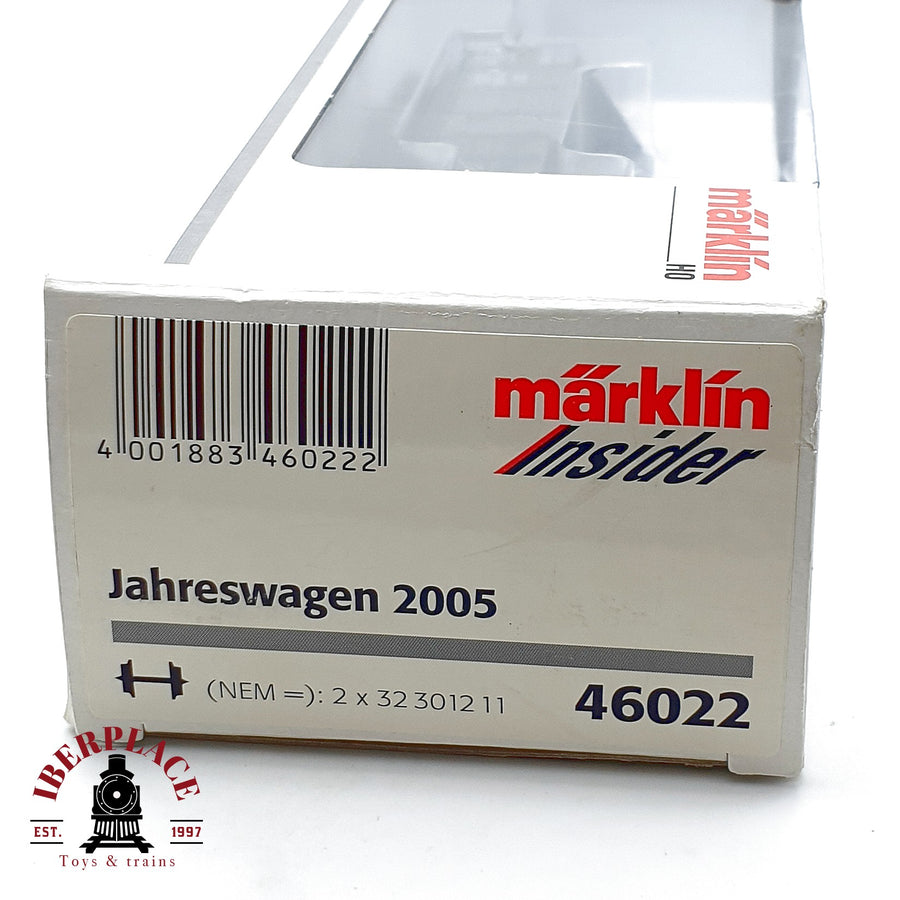 ♻️✨ Marklin 46022 Insider Jahreswagen 2005 Alfred Moeck vagon abierto DB Ep III Escala H0 1:87
