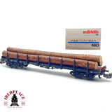 ♻️✨ Märklin 4663 Vagon teleros carga troncos madera DB Snps 719 Ep IV AC Escala H0 1:87