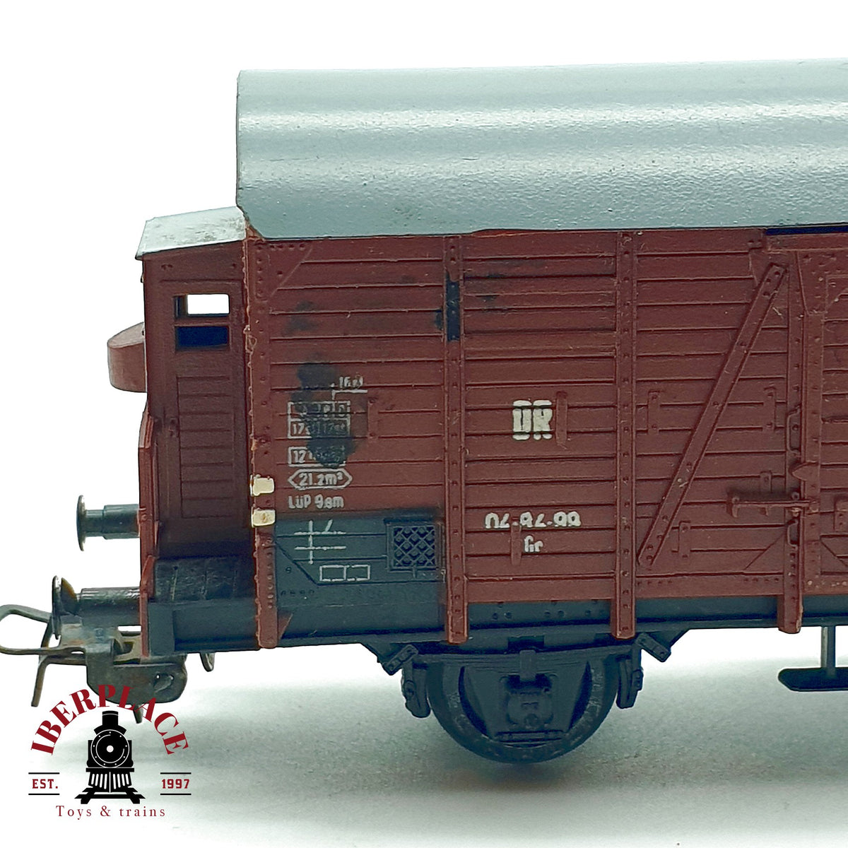 ♻️🚂 Piko vagon mercancias cerrado garita guardafrenos DR Ep III Escala H0 1:87