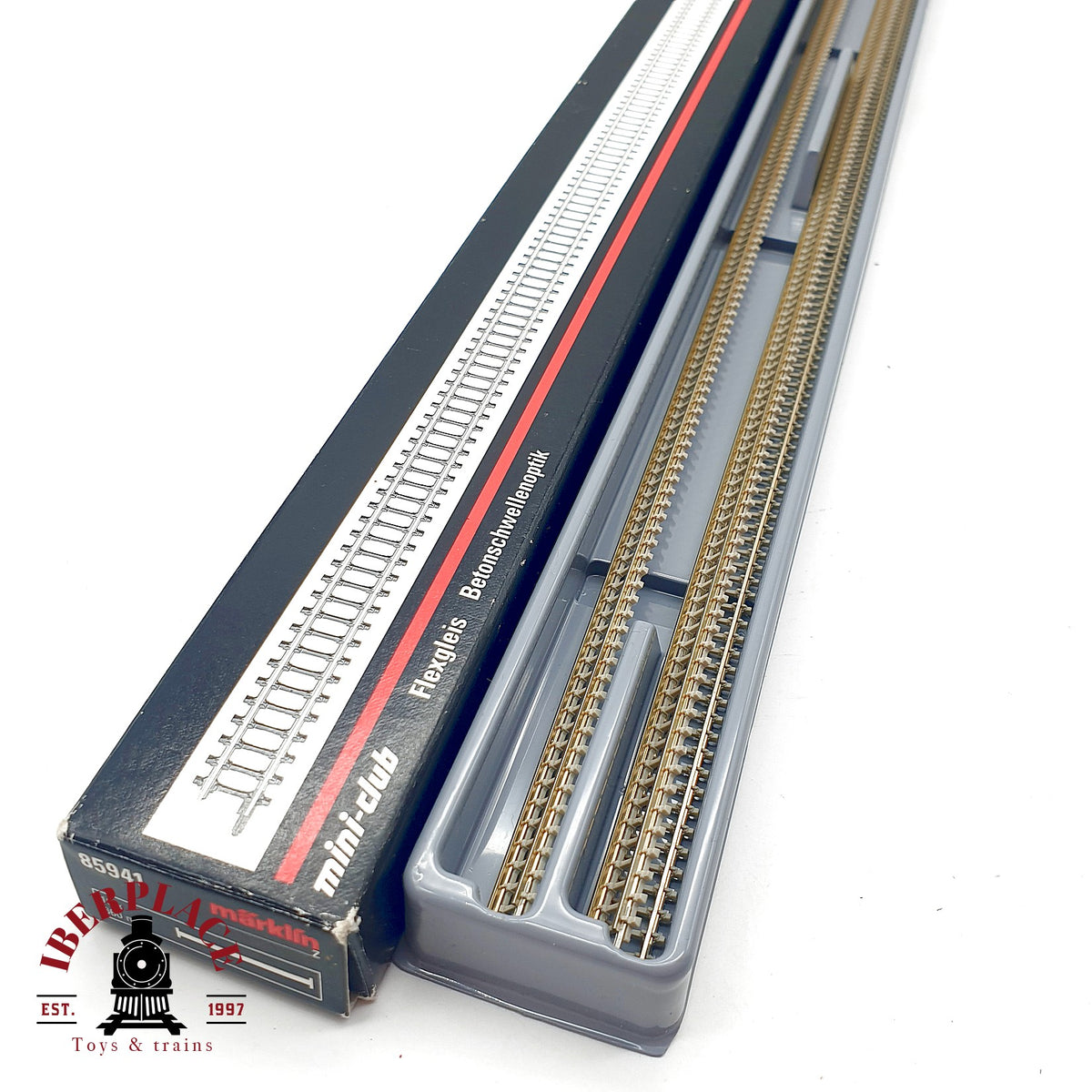 ♻️ Märklin 85941 3x Via Flexible 660mm Mini club - 🟢 GRADE A Escala Z 1:220