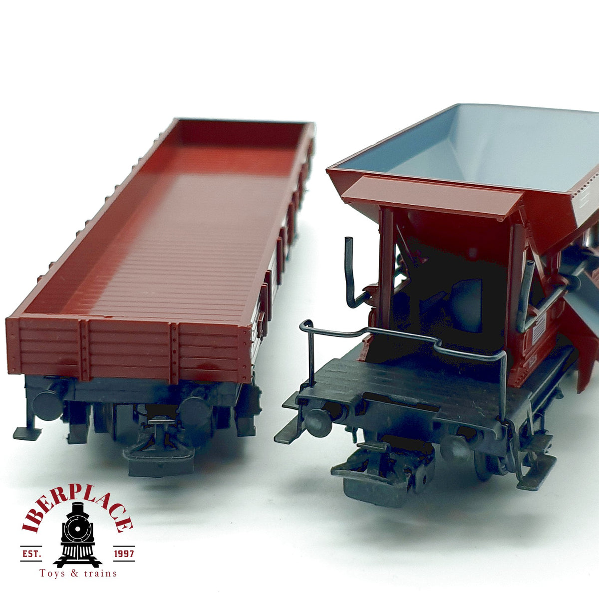 ♻️ ✨ Marklin 4473 4610 Lote 2 vagones tolva balasto y plataforma DB Escala H0 1:87