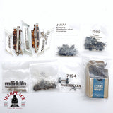 ♻️ 2da mano - Märklin 70007194 7299 lote patines para vagones, clavos, liquido para humo locomotoras H0 escala 1:87