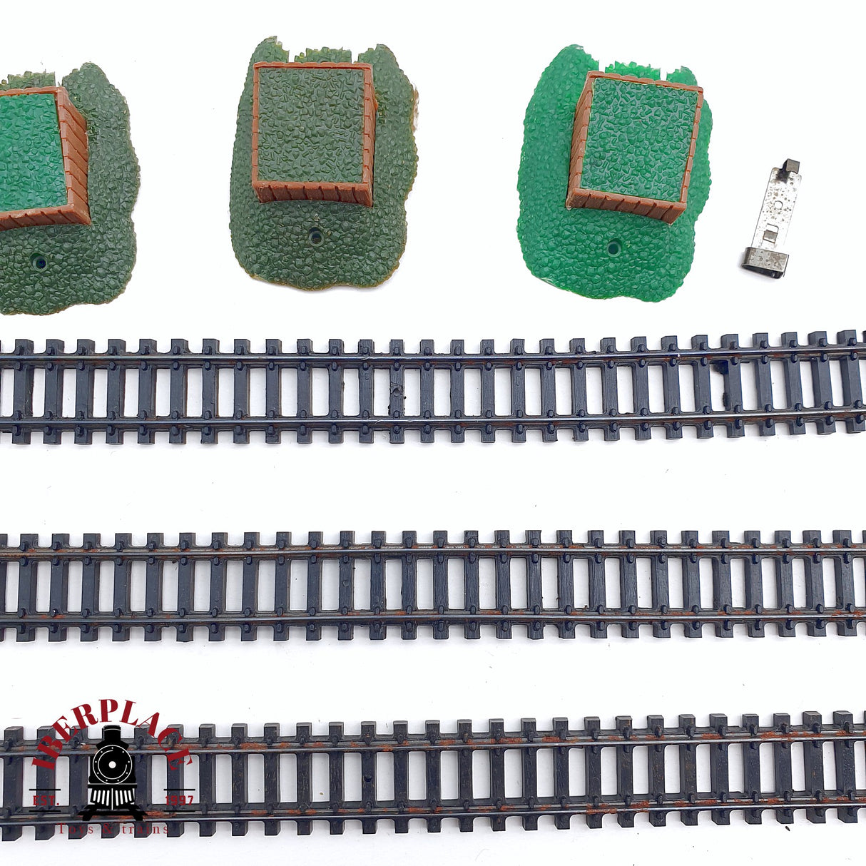 ♻️ 2da mano - 10x Arnold Rapido 0101 vías rectas, tope de vías, vías de desenganche N escala 1:160