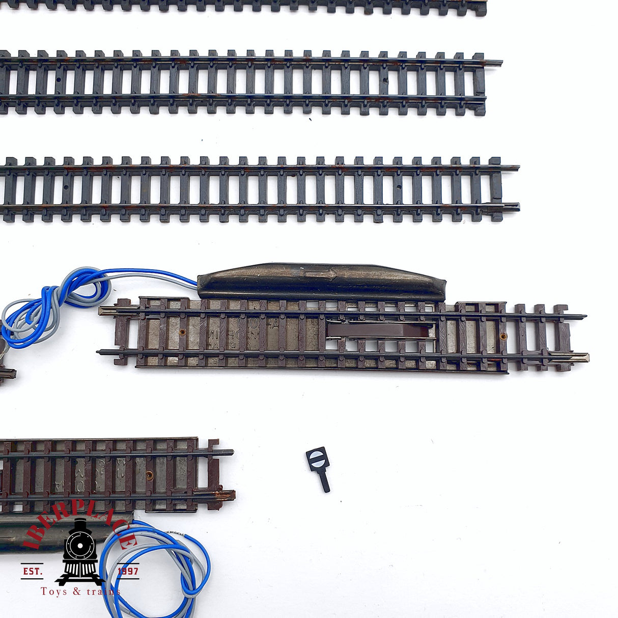 ♻️ 2da mano - 10x Arnold Rapido 0101 vías rectas, tope de vías, vías de desenganche N escala 1:160